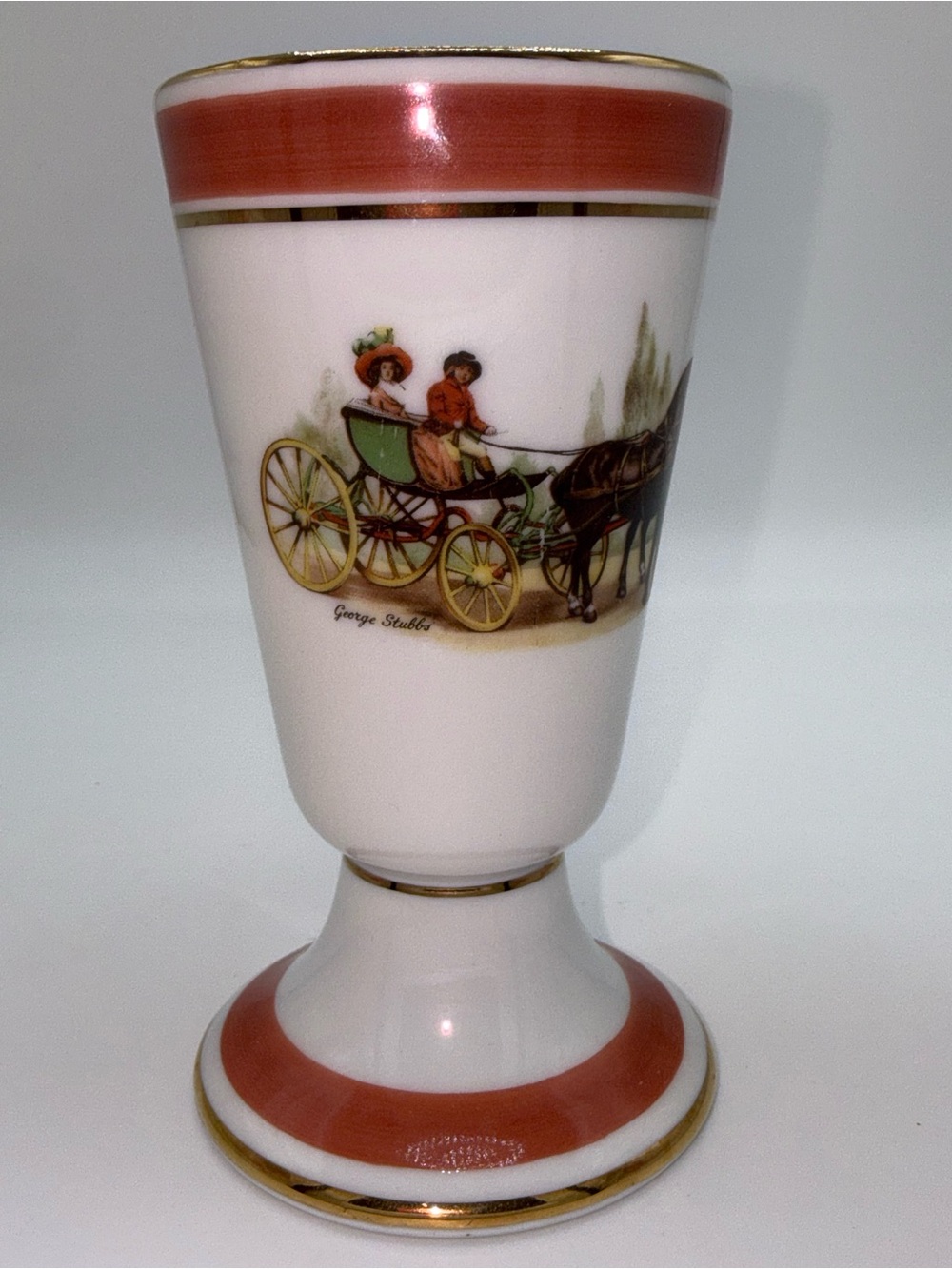 Limoges George Stubbs Pedestal Coffee Cups-Set of 3